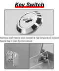 Key switch detail of Rock Solid Stainless Steel Access Panel With Reliable Lock For Plumbing And Utility Walls Rust Proof Build.