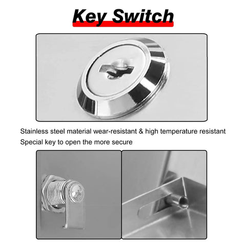 Key switch detail of Rock Solid Stainless Steel Access Panel With Reliable Lock For Plumbing And Utility Walls Rust Proof Build.
