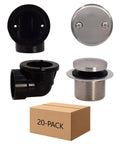 Dang Tight Fit Tip Toe Bathtub Drain Plug For SCH 40 Abs Lines With Two Hole Elbows And Sweet Satin Nickel Trim featuring ADA compliant components.