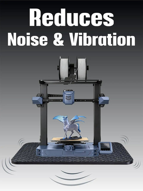 Heavy Duty Silicone Anti Vibration Mat For 3D Printers And CNC Machines, 23.6 Inch By 23.6 Inch, Dual Side Damping Pad, Non Slip, Noise Reduction, Stops Drifting, Fits Most Vibration Equipment