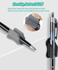 Adhesive Wall Pen Holder 6 Pack Silicone Pencil Marker Stylus Organizer Dual Hole Design for Desk or Clipboard use