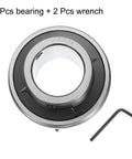 2-Pack UC208-24 Pillow Block Bearings One And A Half Inch Bore Chrome Steel GCR15 Flange Mounted Bearing Housings With Wrench