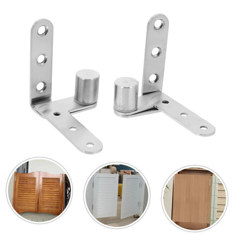 1 Pair Heavy Duty Stainless Steel Pivot Hinges For Hidden Doors With Concealed Design Durable Saloon Style Hardware For Bookcases Cabinets And Hidden Doors Ideal For Modern Home And Office