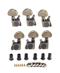 6 Pack Metal Guitar Tuning Pegs With Locking Machine Heads For Quick Dialed In String Tuning And Easy Replacement On Guitars Copper Alloy Precision Gear Tuner Set, 6 brass tuners