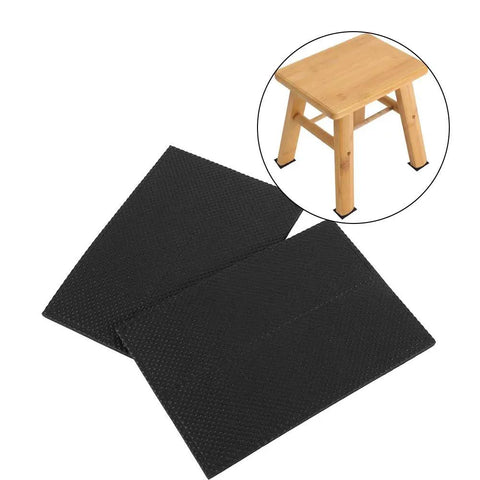 Self Adhesive Rubber Floor Protector Pads For Furniture 4 Pack Black Foot Pads Easy To Use No Fuss 0.4 Cm Thick 4.3 X 14 Cm Shield Floors