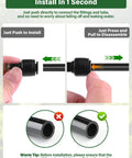 Installation process for Thirty Piece One Quarter Inch Quick Connect Brass Misting Nozzles Set For Drip Irrigation Sprayer.