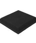 Premium Soundproof Foam Panels for Studio Acoustic Treatment and Noise Reduction Wall Tiles to Banish Echoes and Dial in Crystal Clear Audio in Home Theater or Office Spaces with 30X30Cm Coverage, black foam panel on white background.