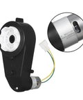 Beefed Up 12V Upgrade Motor Gearbox 2 Pack RS550 40000 RPM for Kids Ride On Cars, showing detailed view of motor and wiring.