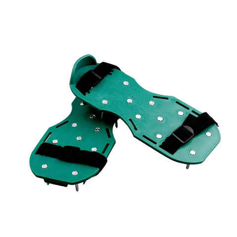 Soil Loosening Shoe Tool For Garden And Lawn Aeration Turn Every Step Into Easy Soil Breakup Footwear Attachment Black on white background