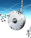 Next Level Precision Harmonic Drive Reducer paired with an input axial servo motor for robotics in CNC rotary tables.