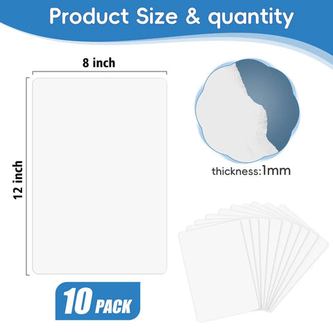 Diagram showing 10 Pack Small Whiteboards Double Sided Dry Erase Boards 12x8 Inches Writable Erasable For Office Home Classroom Math And Drawing