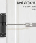 Aluminum Door Closer With Wheels Adjustable Automatic Door Closure For Home Use Black White Finish Heavy Duty