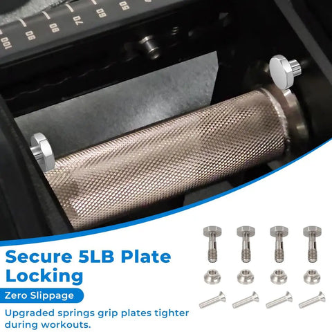 Close-up of Dumbbell Upgrade Kit with Enhanced Spring Pins and Weight Adjustment Sliders for Fast Series Dumbbells.