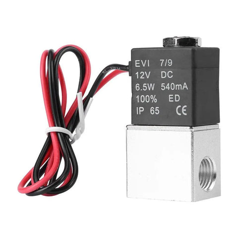 Badass Slick Quarter Inch NPT Female DC 12 Volt 2 Way Normally Closed Aluminum Solenoid Air Valve Plug And Play Tight Seal For Pumps And Gas Lines Industrial Grade Smooth Operation For Automation Projects