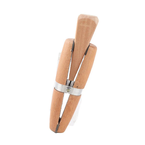 Wooden Jewelry Clamp Tool With Round And Flat Jaws For Holding Rings And Small Parts Ideal For Jewelry Repairs And Crafting Projects Perfect For Beading Ring Sizing And Precise DIY Work Pro Grade wooden clamp with adjustable wedge