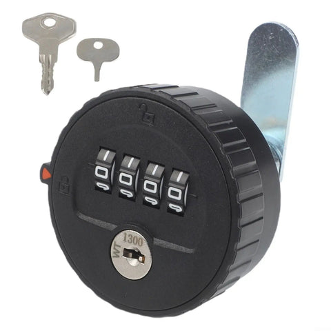 Drawer Combination Lock With Key And Password Code For File Cabinets And Storage Doors 30mm Black Cam Lock With Easy Code Reset