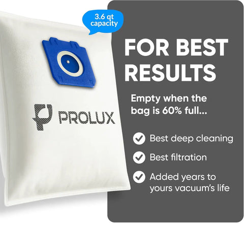 Six Pack HEPA Bags And Two Post Filters For Upright Vacuum Cleaners 6000 Through 9000 Series Upgrade Kit with filtration details
