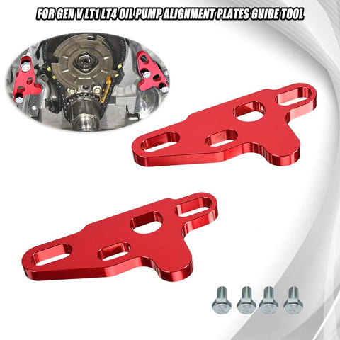 Two Piece Oil Pump Alignment Tool Kit, Billet Aluminum Guide for Gen V LT1 LT4 LT5 L83 L86 L87 Engines shown with bolts