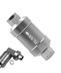 Aluminum Long-Lasting Reusable Oil Filter System With Built-In Filtration, Maintenance Converter Part for heavy-duty engines, shown dismantled