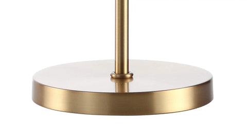 Base of Brass Gold 25 Inch Table Lamp With Clear Crystal Beads, Modern Industrial Chandelier Style Nightstand Lamp For Bedroom Living Room