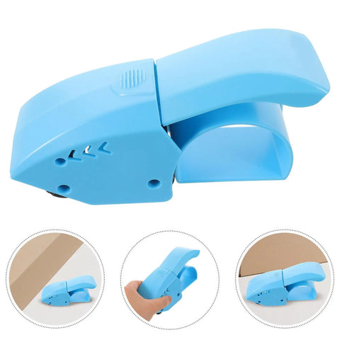 Ergonomic Packing Tape Dispenser And Cutter For Quick Box Sealing With Smooth Glide And Broad Tape Compatibility, Fatigue Free Use, And Precise Cut Pro Grade Tape Gun For Warehouse, Shipping, Moving And Office Tasks, blue plastic, hand-held