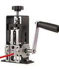 Heavy Duty Wire Stripper Machine For Copper Cable Scrap Recovery Quick Drill Mount Auto Stripping Tool close-up view of manual lever and blade.