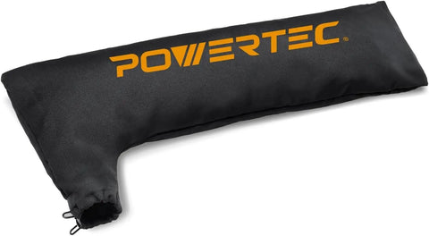 Badass Table Saw Dust Collector Bag For 10 Inch Workshop Rigs With 2.5 Inch Port and slick dual featherboards in black.