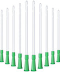 Front view of Nuanchu 60 PVC replacement tubing kit: clear tubes with green bases, 12 FR