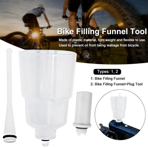 Bike Oil Funnel Tool Disc Brake Bleed Kit For Mountain Bikes Mineral Oil Ready Hydraulic Brakes Compact image