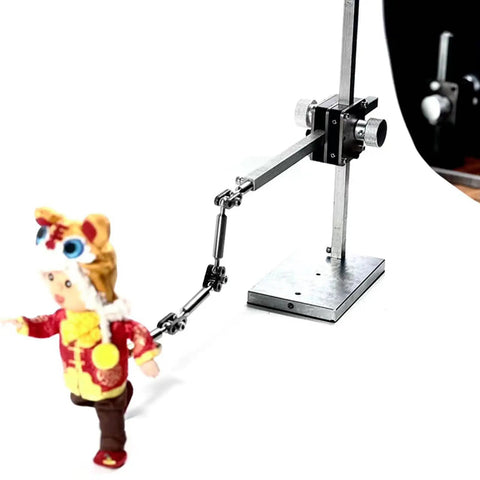 Pro Grade Stop Motion Armature Kit With Two Way Rail System For Vertical And Horizontal Movement, Stainless Steel Rig Arm For Figures And Models, Includes Five Connectors For Flexible, Dope Animation Setups. Stop motion rig with figure