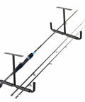 Overhead Garage Storage Hooks Set, Heavy Duty Double Ceiling Rack Hangers For Ladder, Pipes, Lumber, Ski Boards And Fishing Rods, 4 Pack