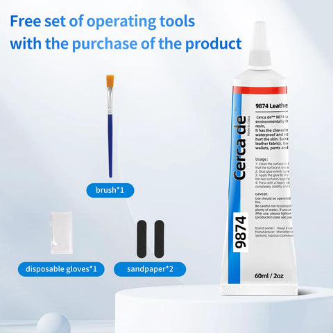 Heavy Duty Leather Glue For Permanent Clear Bonding Of Leather Goods Like Sofas Car Seats Purses Boots And More Waterproof Adhesive That Actually Sticks Like A Champ On Cowhide Suede Canvas And Rubber 2 Oz with tools