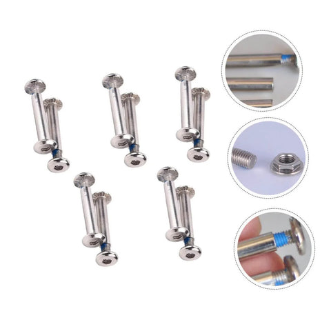 16 Piece Inline Skate Replacement Screws Kit, Stainless Steel Skate Wheel Screws For Inline Bearings, Durable Hex Socket Fasteners