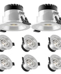 saditesdk 8-Pack 3.5 Inch Led Recessed Lighting Retrofit Downlight, displaying aluminum anti-glare baffle trim design.