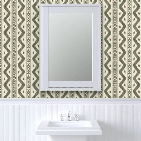 Killer Stripe Pattern Textured Leather Vinyl Wallpaper Rock Solid Commercial Grade Wallcovering For Offices Hotels And Restaurants Paste Required Pro Install on bathroom wall.