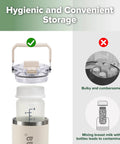 Hygienic and convenient storage of the Double Wall Portable Breastmilk Cooler With Thirty Oz Capacity.