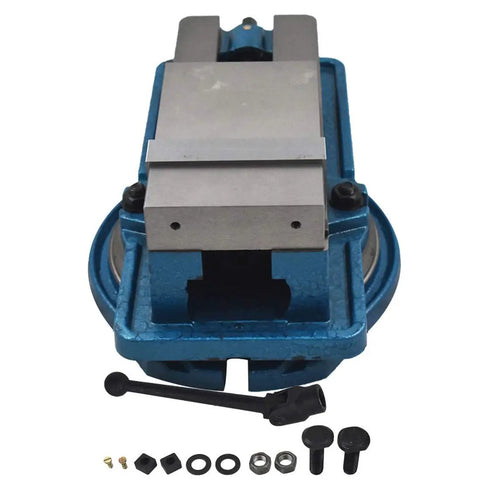 Beefy Mill Vise With 360 Degree Swivel Base For Milling Shaping And Drilling Machines 4.56 Inch Jaw Opening, top view