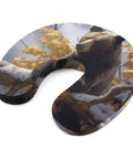 Bear On The Branch Travel Neck Pillow U Shaped Portable Headrest For Airplane Car Office And Home With Comfy Memory Foam Fill
