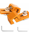 Heavy Duty Aluminum Hold Down Clamps For CNC Routers And Woodworking Low Profile Side Grips with two hex wrenches, orange finish, designed for 3018 T Slot Tables.