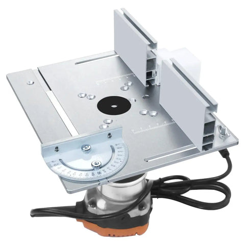Tough As Nails Aluminum Router Table Insert Plate With Miter Gauge for woodworking benches, anodized finish, precise cuts.