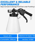 GOOACC 1L vacuum brake bleeder bottle with black pneumatic trigger pump and four adapters for automotive brake bleeding