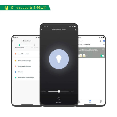 Smart Life app interface for No Neutral Needed Smart Light Switch 2 Pack for Alexa and Google Home Voice Control Ready Single Pole.