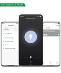 SmartLife app interface for 3 Way Smart Dimmer Switch Kit With Master And Add On WiFi Dimmer For Incandescent Up To 400W And Dimmable LED CFL 150W SmartLife App Works With Alexa And Google Assistant, showing dimmer control screen on smartphone.