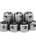 Stainless Steel Self Tapping Thread Insert Repair Kit Heavy Duty With 9 Styles For Automotive Rail Marine Shipbuilding And Construction Machinery Inner M6 1.0 Outer M10 1.25 Length 8mm, six inserts