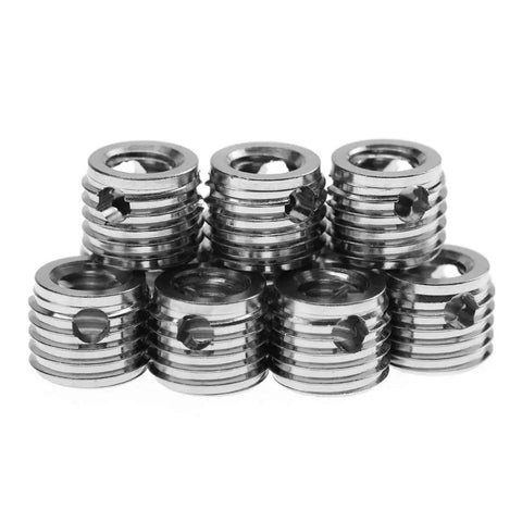 Stainless Steel Self Tapping Thread Insert Repair Kit Heavy Duty With 9 Styles For Automotive Rail Marine Shipbuilding And Construction Machinery Inner M6 1.0 Outer M10 1.25 Length 8mm, six inserts