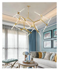 Post-Modern Nordic Pendant Light Herringbone Contemporary Living Room Dining Room Dimmable G9 Bulb Hanging Lamps LED in stylish room