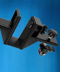 Close-up of adjustable clamp on Game Changer Door Panel Mover with smooth glide swivel caster for easy handling.