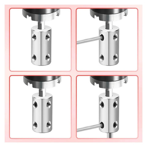Heavy Duty Rigid Shaft Coupling Made From 45# Steel For 3D Printer Motor Connector That Fits 6Mm To 10Mm Shafts showing installation angles.