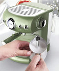 Retro Green Coffee Machine For Home And Small Biz Cafes Semi Automatic And Fully Automatic Espresso Pump With Strong Steam