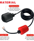 IP68 Waterproof Heavy Duty Vertical Float Switch With Counterweight For Septic Tanks Sewage Basins And Water Tanks Liquid Level Sensor With Automatic Water Supply And Drainage Control 13 Foot Cable 0 To 65 Celsius Temperature Range 4A, PP shell, PVC cable